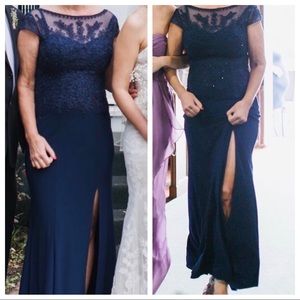 Cachet Navy Blue Gown